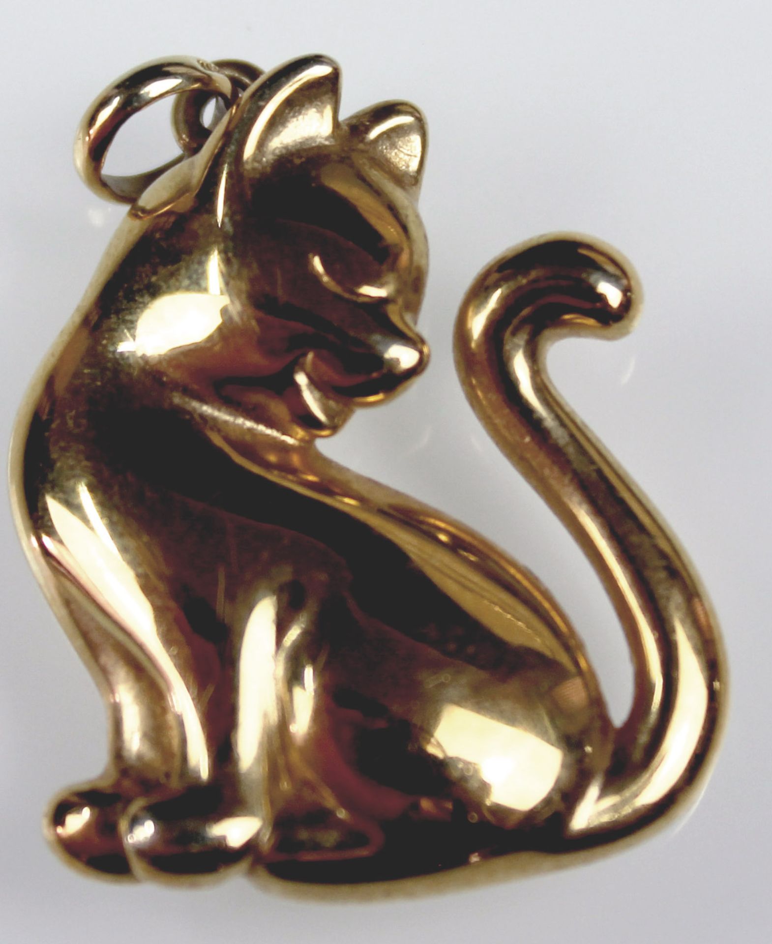 2 Ketten und ein Katzen - Anhänger Gold 585.29,3 Gramm Gesamtgewicht. Kette bis circa 50 cm lang.2 - Image 5 of 11
