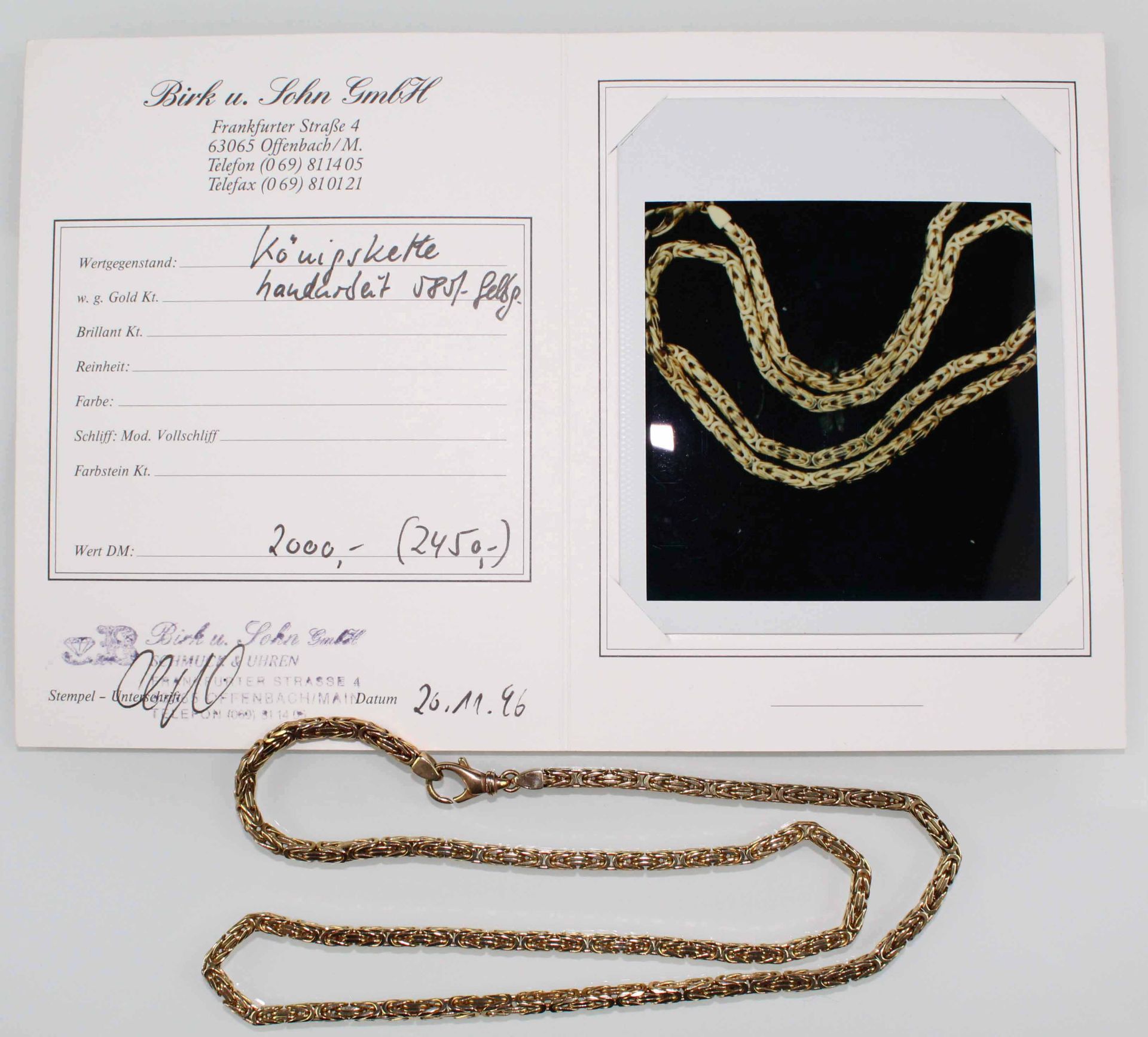 Königskette Gelb Gold 585. 52,6 Gramm. Circa 53 cm lang.Necklace yellow gold 585. 52,6 grams. - Bild 11 aus 11