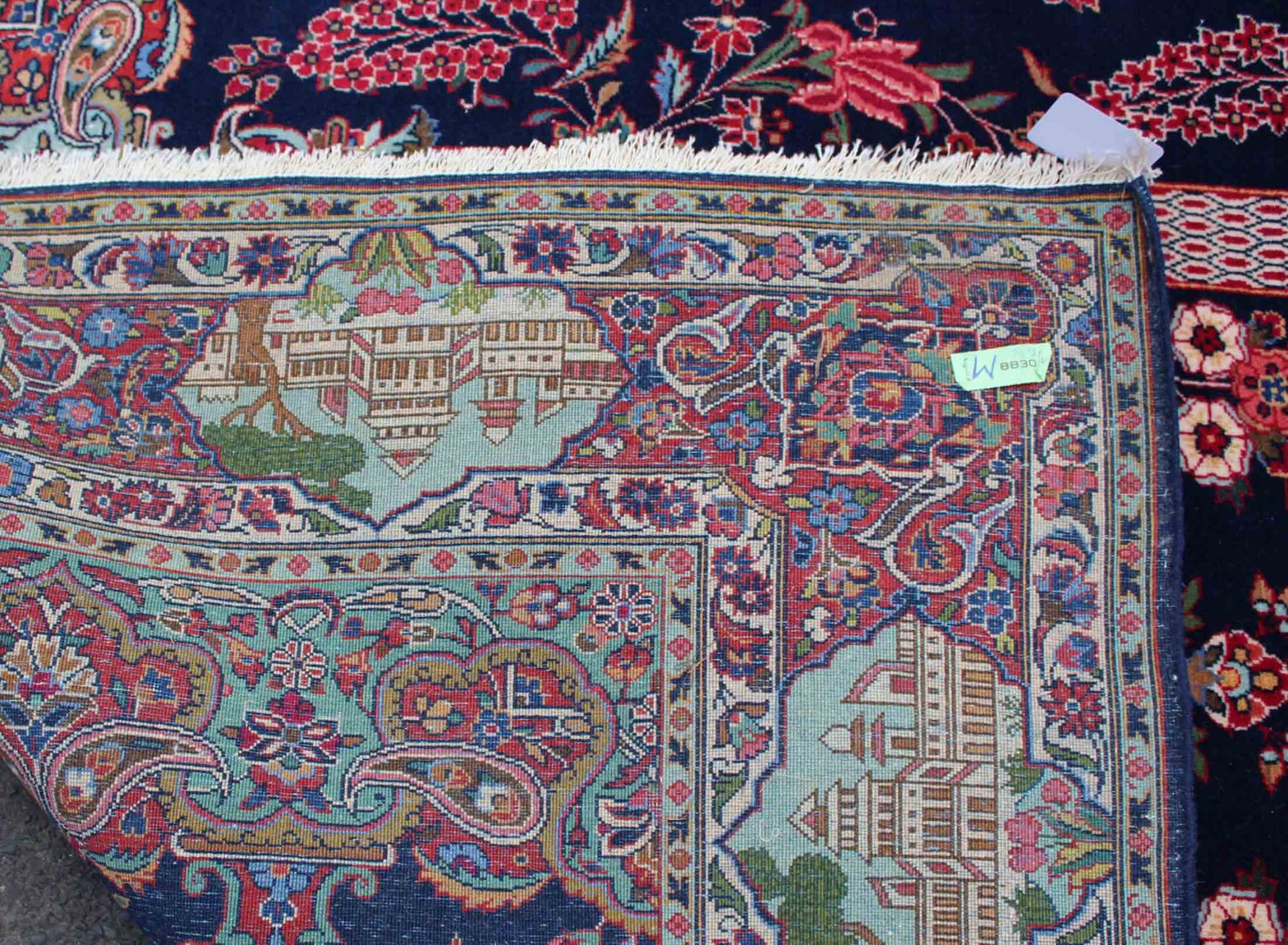Keschan Kork Perserteppich. Iran. Circa 70 - 100 Jahre alt.190 cm x 132 cm. Handgeknüpft. - Image 8 of 9