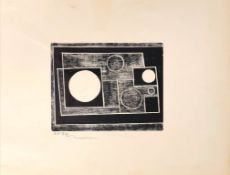 Ben NICHOLSON (1894 - 1982). Five Circles, 1934.15,8 cm x 20 cm der Holzschnitt. Ed. 25 / 300. Unten