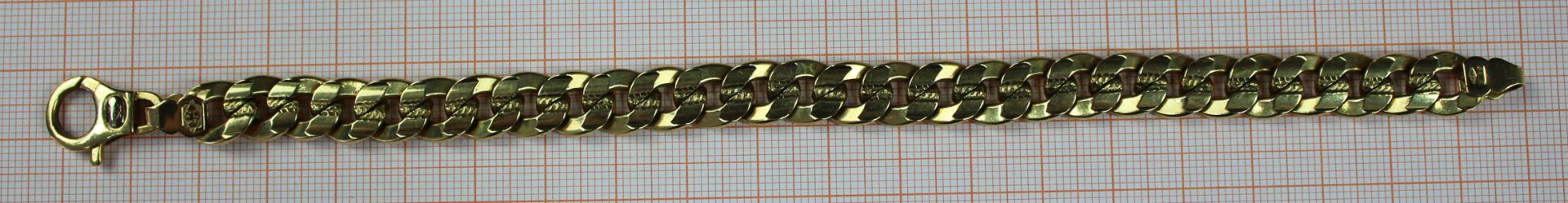 Panzer - Armband. Gelb Gold 750. 44,6 Gramm.Circa 21 cm lang.Bracelet. Yellow gold 750. 44,6 grams. - Bild 2 aus 9