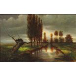 Ernst MARFELS (1886 - 1958). Fluss.51 cm x 81 cm. Gemälde. Öl auf Leinwand. Links unten signiert und
