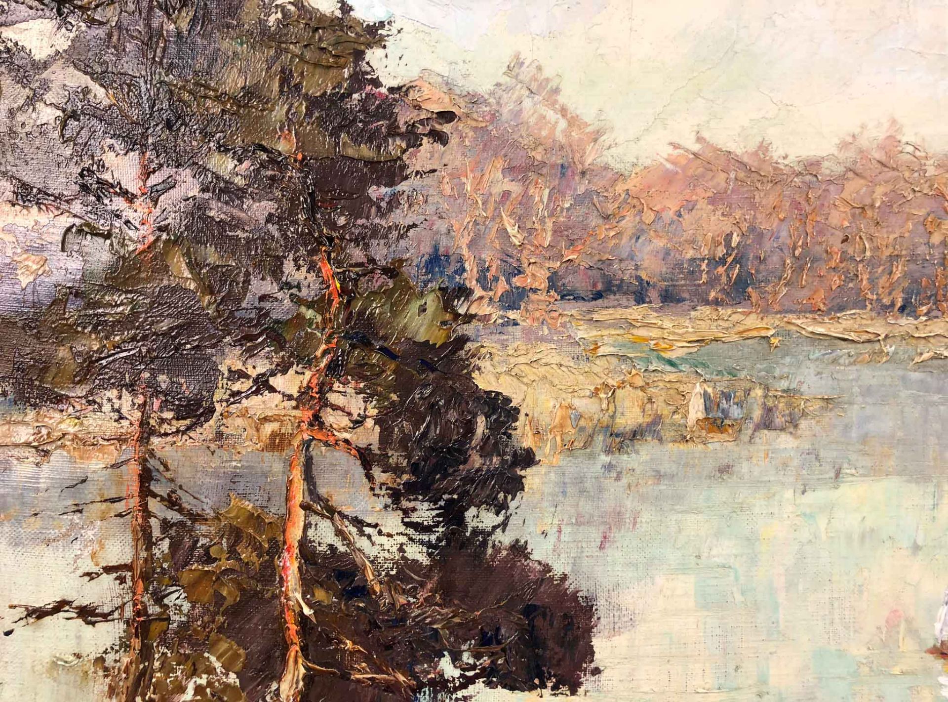 Otto PIPPEL (1878 - 1960). Segelboote auf einem See.81,5 cm x 101 cm. Gemälde. Öl auf Leinwand. - Image 10 of 10