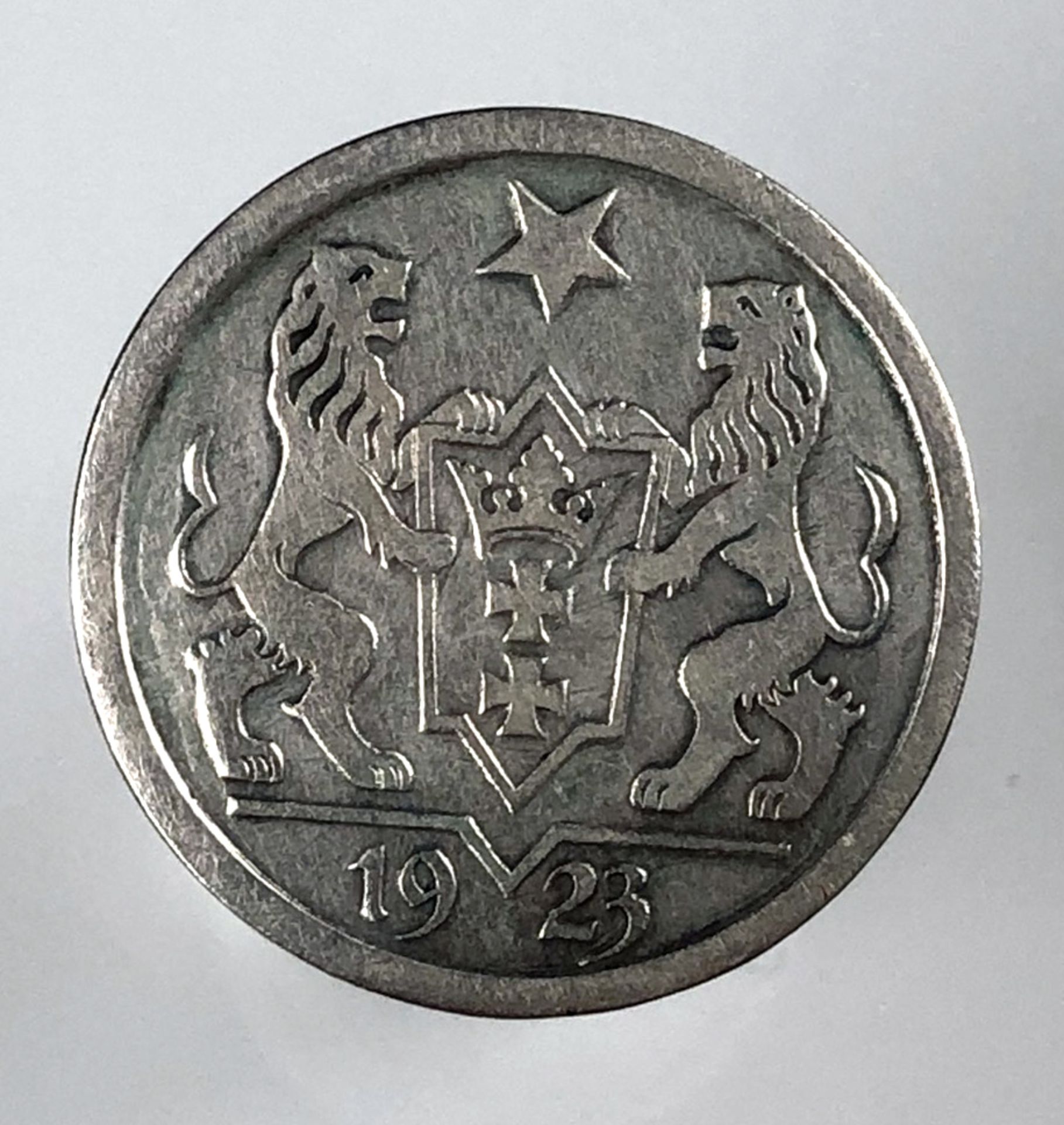 Danzig. 2 Gulden 1923 (J. D8).9,8 Gramm.Danzig. 2 Gulden 1923 (J. D8).9,8 Gramm. - Image 2 of 5