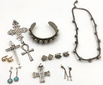 Silber Schmuck. Auch Steine. Auch Orthodox Russland? Asien.125 Gramm Brutto.Silver jewellery. Also