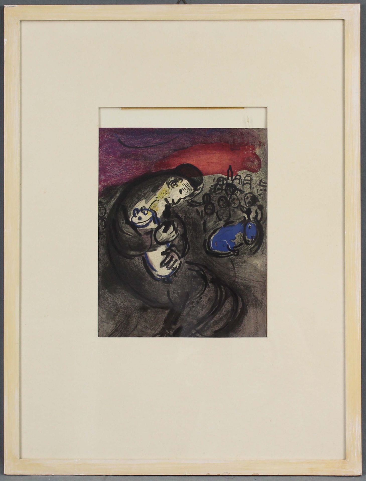 Marc CHAGALL (1887 - 1985). "Pleurs de Jérémie"35cm x 25,8 cm. Lithographie. (Das Klagelied des - Image 4 of 5