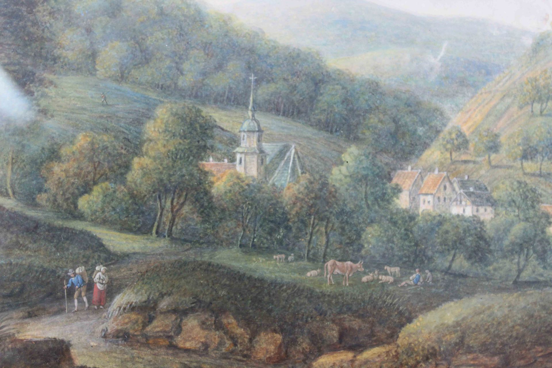 Franz Ludwig VON KESSELSTADT (1753 - 1841). Zwei Aquarelle.Bis 16,5 cm x 21,7 cm. Gemälde. - Bild 8 aus 9