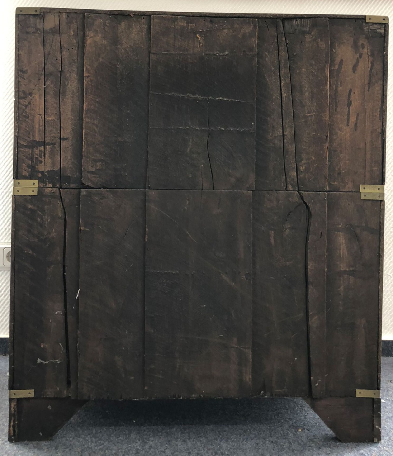 Captains chest. Reisekommode. England 18. / 19. Jahrhundert.90 cm x 79 cm x 34 cm insgesamt. Als - Bild 3 aus 15