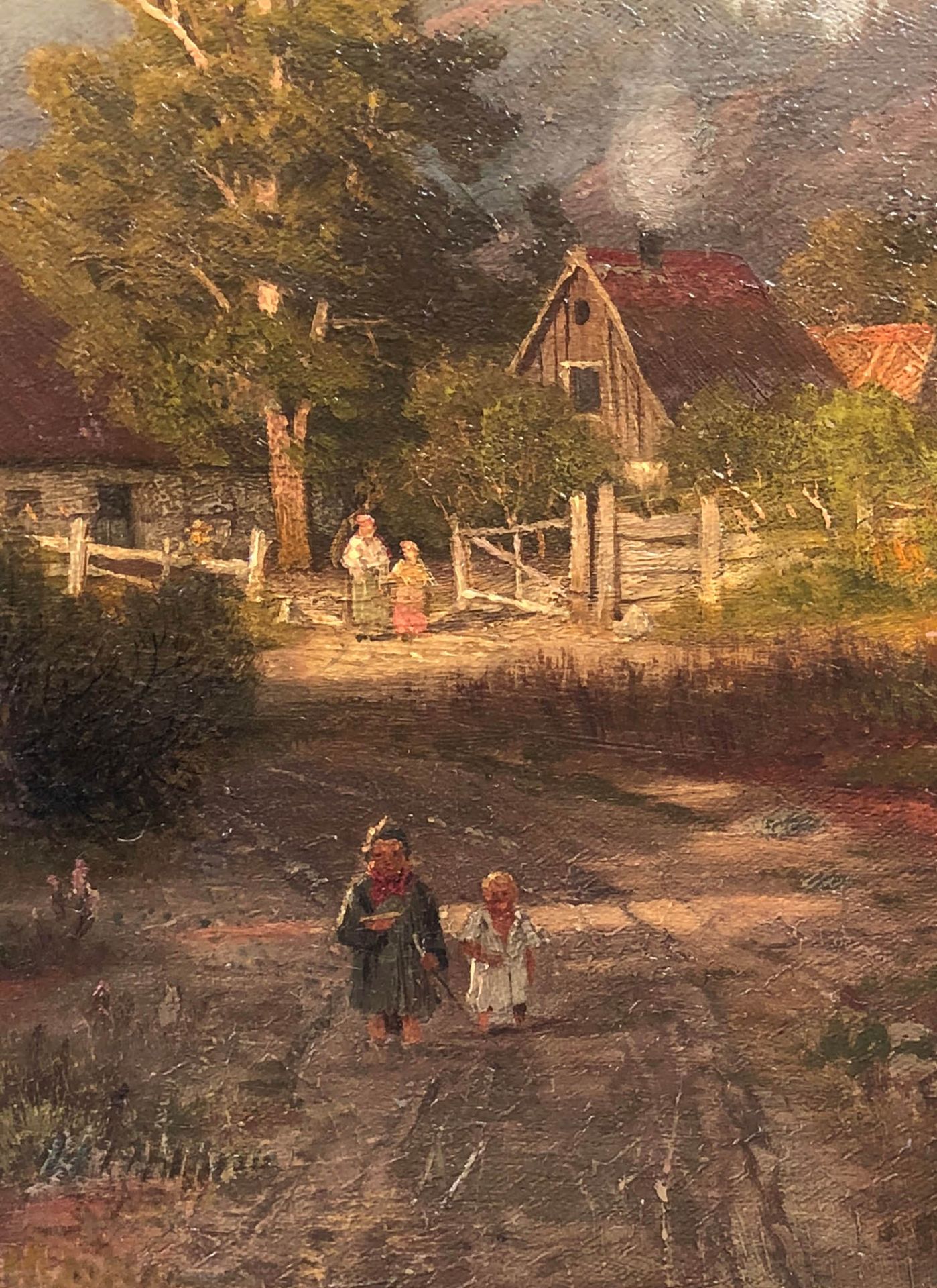 Carl Gustav RODDE (1830 - 1906). Kinderbetreuung. 1889.49 cm x 69 cm. Gemälde. Öl auf Leinwand. - Bild 3 aus 7