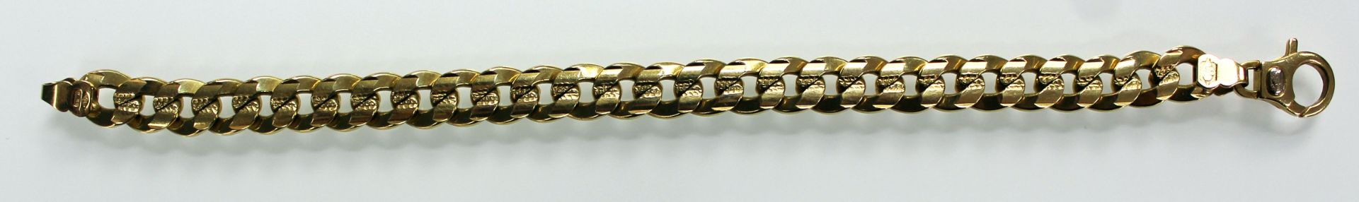 Panzer - Armband. Gelb Gold 750. 44,6 Gramm.Circa 21 cm lang.Bracelet. Yellow gold 750. 44,6 grams. - Bild 5 aus 9