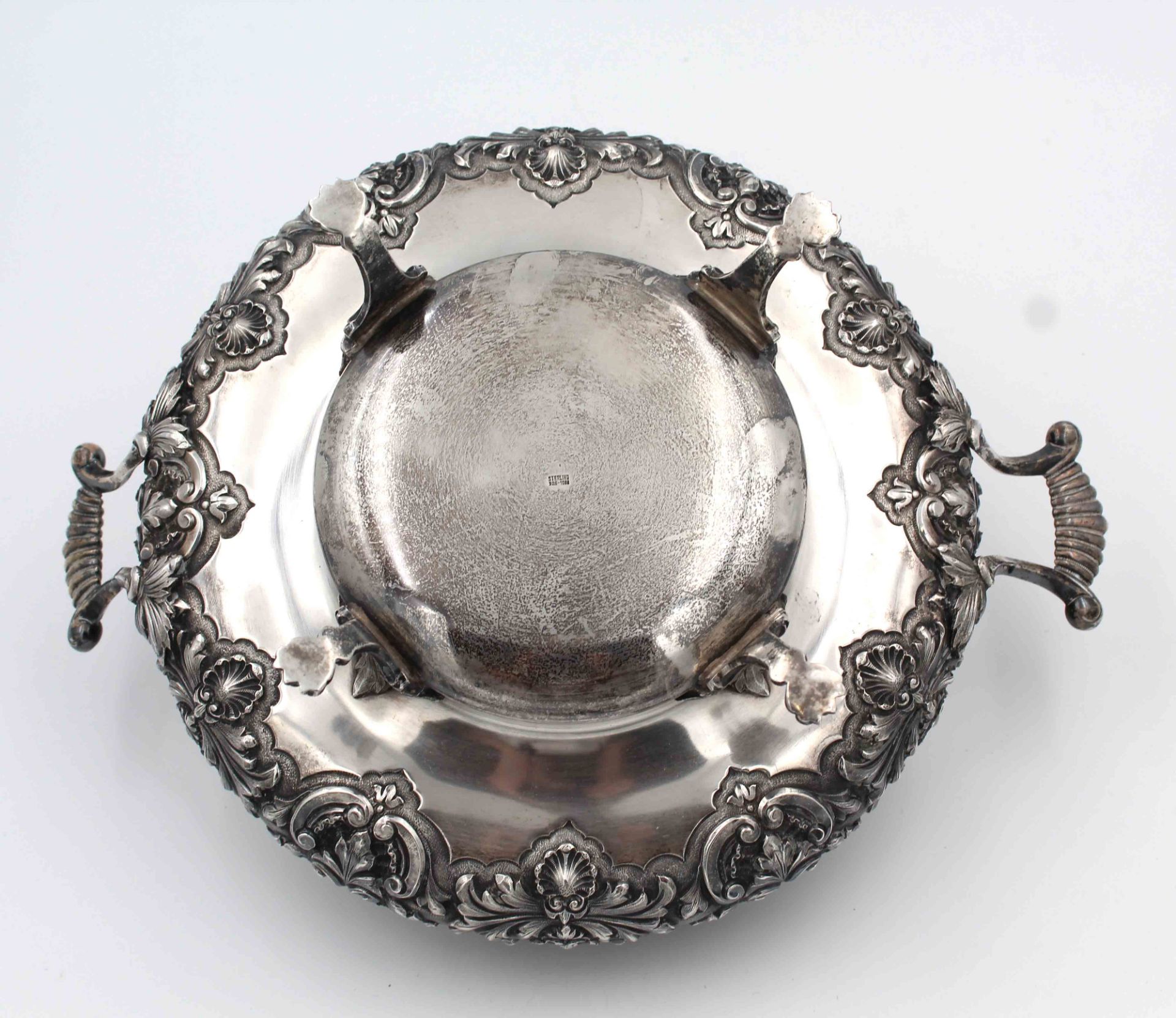 Terrine. Silber 925. 1652 Gramm.30 cm x 25 cm. Gepunzt ''STERLING 925 - 1000''.Tureen. Silver 925. - Bild 2 aus 12