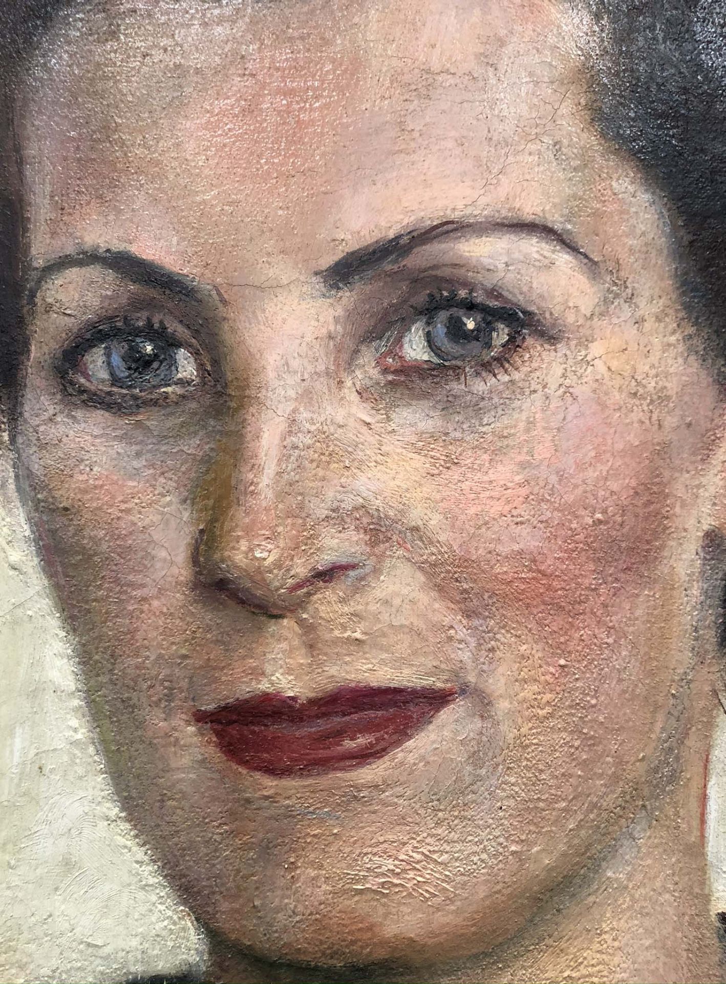 Kurt WEINHOLD (1896-1965). Portrait "Frau Marga Mehl" 1948.92,5 cm x 70 cm. Gemälde. Öl auf - Bild 14 aus 15