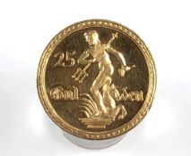 Danzig 25 Gulden 1923 Gold (J. D10).Auflage 1000 Exemplare. Hauptsächlich als Geschenk. Wohl