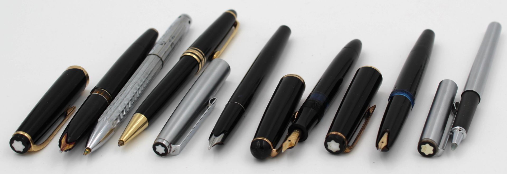 7 Montblanc Schreibgeräte. Auch Meisterstück.2 Kugelschreiber, 4 Füller, 1 Rollerball.7 Montblanc - Bild 2 aus 8