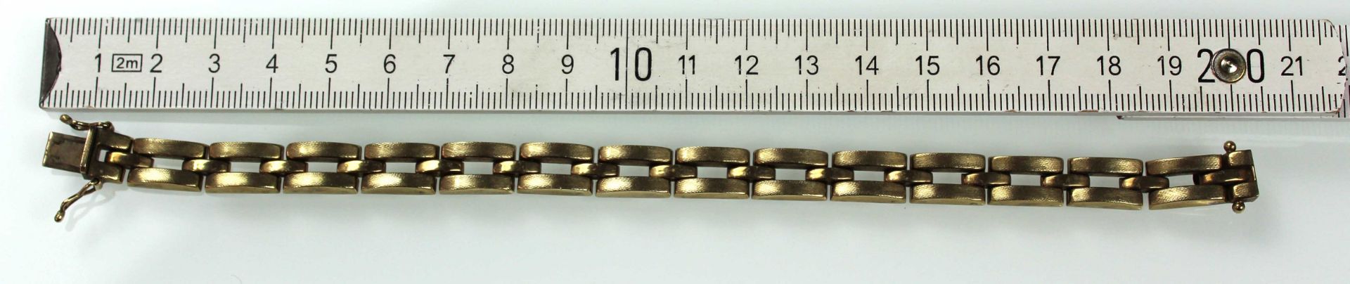 Panzer- Armband. Gelb Gold 333. 15,0 Gramm.Circa 20 lang.Bracelet. Yellow gold 333. 15,0 gram. - Bild 7 aus 9