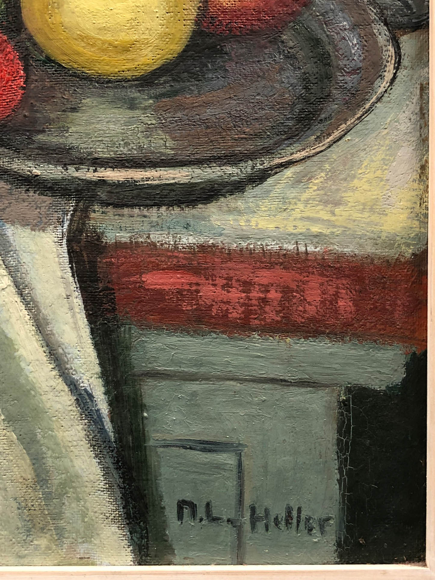Marie-Luise HELLER (1918 - 2009). Stillleben. Pablo Picasso Umkreis.69 cm x 45 cm. Gemälde. Öl auf - Image 6 of 9