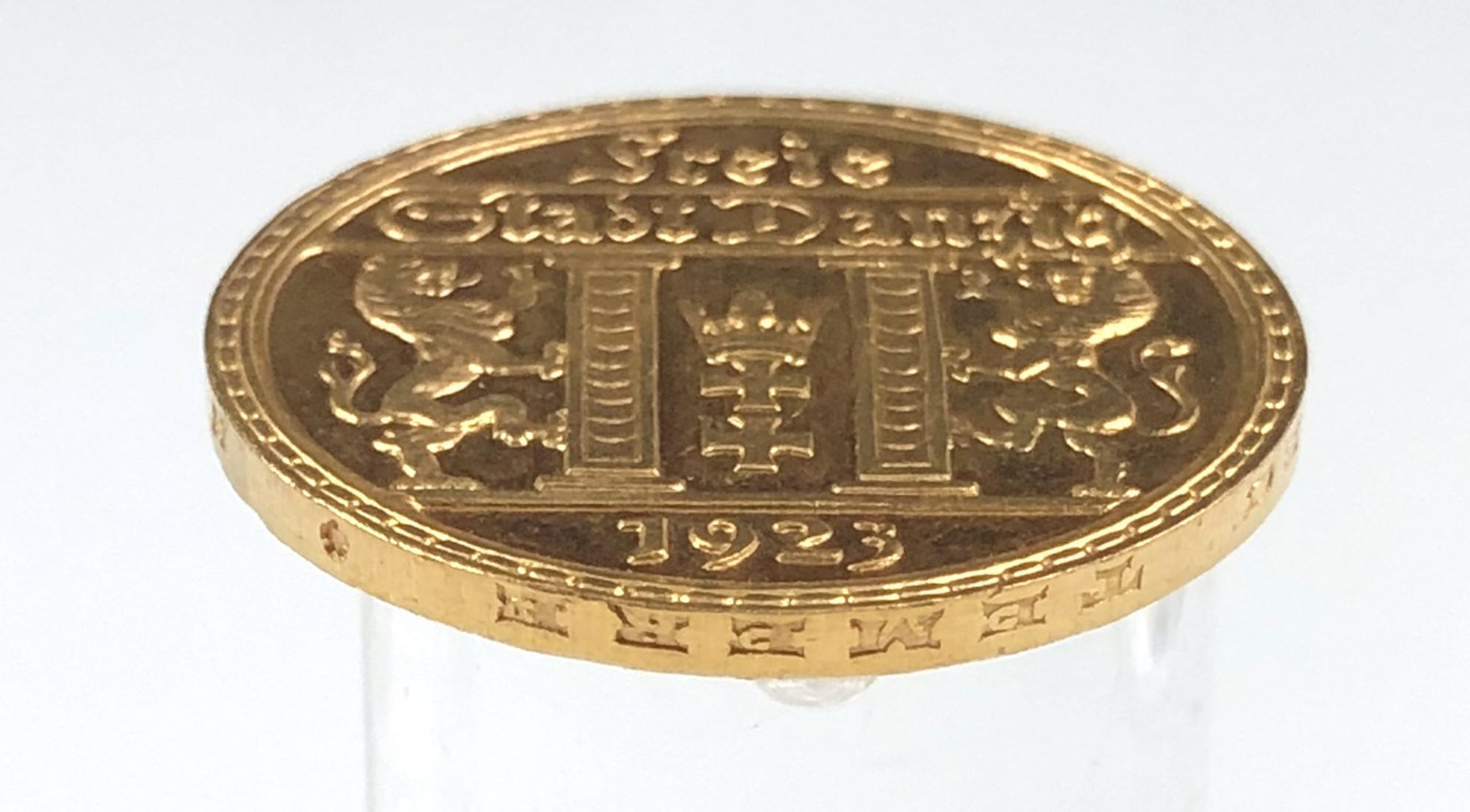 Danzig 25 Gulden 1923 Gold (J. D10).Auflage 1000 Exemplare. Hauptsächlich als Geschenk. Wohl - Bild 3 aus 5