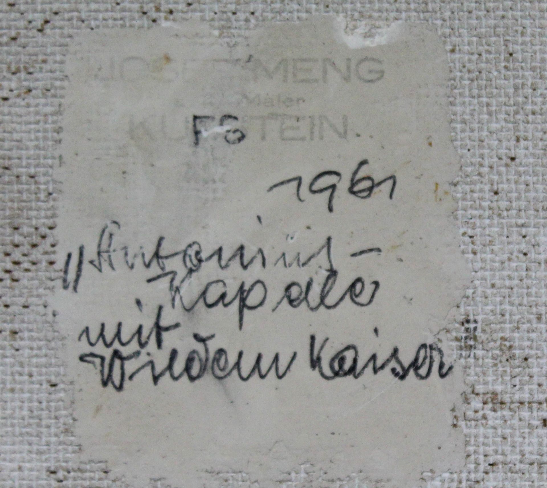 Josef MENG (1887-1974). "Antonius-Kapelle mit Wildem Kaiser."61,5 cm x 71,5 cm. Gemälde. Öl auf - Bild 5 aus 6