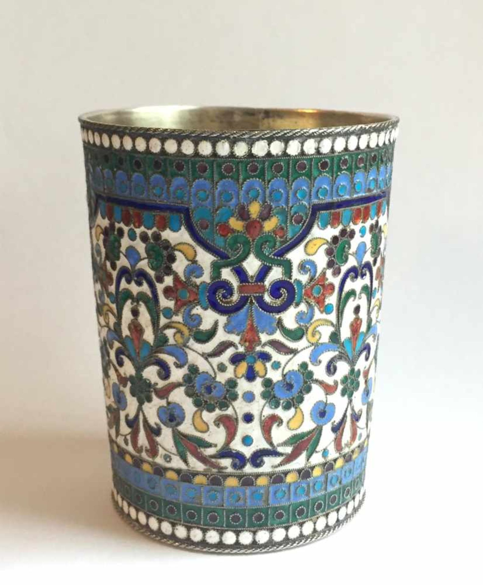 6 Cloisonne Becher, - Bild 2 aus 10