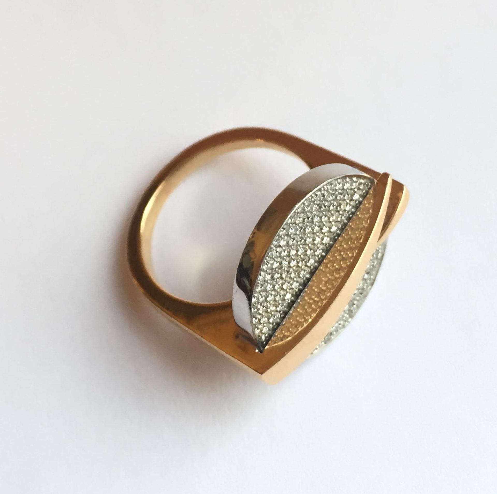 Rosegold-Ring mit Brillanten, - Bild 2 aus 5