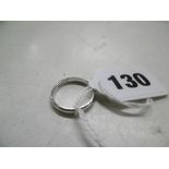 An 18 ct white gold man's wedding ring, 4.1 gm FOR DETAILS OF ONLINE BIDDING ON THIS LOT CONTACT