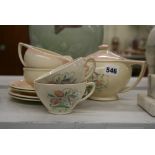 A Susie Cooper tea for two set [s 57] FOR DETAILS OF ONLINE BIDDING ON THIS LOT CONTACT BAINBRIDGES.