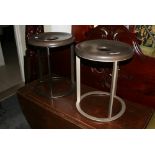 A pair of designer Italian stools by B & B of Italy, designed by Antonio Citterio, Model Simplice