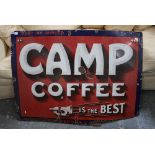 Don't be misled!! Camp Coffee is the best the white letters on a red and blue enamelled ground (32 x