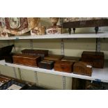 An interesting collection of treen and other items, comprising: a set of large dominoes in