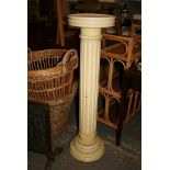 A yellow and cream painted column and a heavy steel spark guard. FOR DETAILS OF ONLINE BIDDING ON