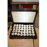 A 1974 Birmingham Mint set of 40 Counties of England silver medals, in case, approx. 51.5 ozt FOR