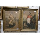 A pair of early 19th century coloured lithographs H.R.H. Princess of Wales and H.R.H. Prince Leopold