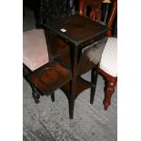 A small oak square cabinet, each elevation hinged as a plate rack for afternoon tea. FOR DETAILS