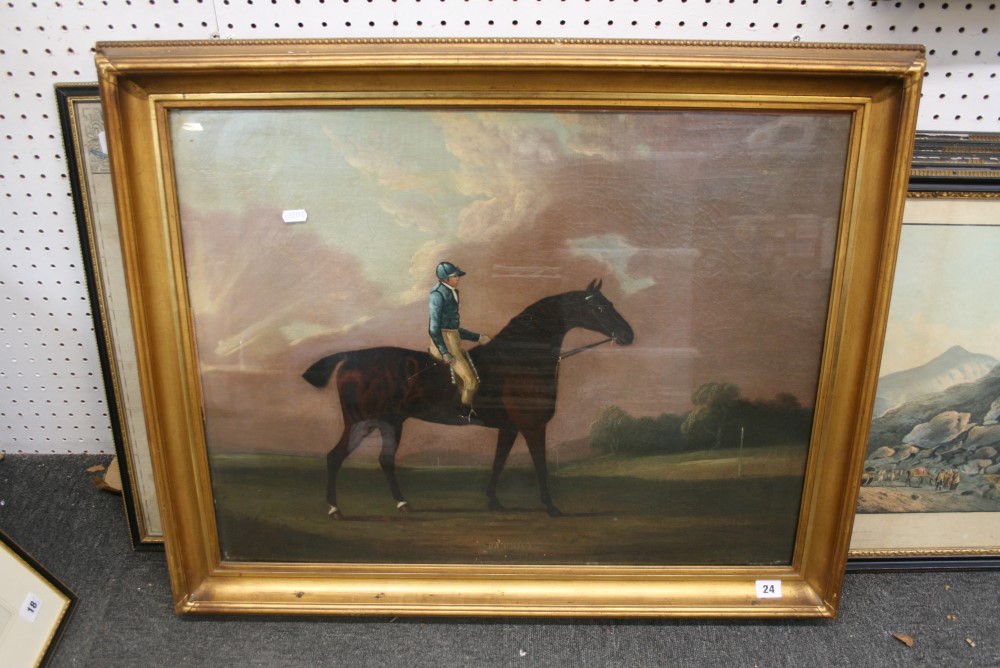 Clifton Tomson (1775-1828), oils on canvas Patriot, horse and jockey, signed ands inscribed '