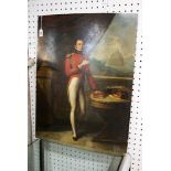 D Cavelli, an oils on panel full length portrait of an English Royal Ambassador to Rome, signed
