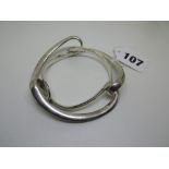 A Georg Jensen silver 'Infinity' bracelet. Regitze Overgaard design 452, comprising three large