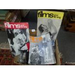 A carton of films and filming magazines c.1970. FOR DETAILS OF ONLINE BIDDING ON THIS LOT CONTACT