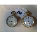 Two pocket watches, one with a Swiss movement in a gold-filled case, and a 1950s Kienzle pin set