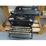 A 19th century Imperial typewriter [pine shelves next to Z] FOR DETAILS OF ONLINE BIDDING ON THIS