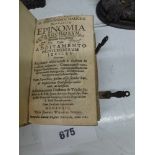 A small book: Epinomia Parochorum by Ferdinand Hauck, Munich 1665, in apparently original vellum