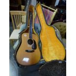 A cased Fender guitar with paper label F-85 [room] FOR DETAILS OF ONLINE BIDDING ON THIS LOT CONTACT