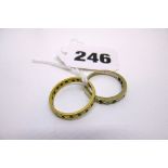 Two 9 ct gold and gem-set eternity rings, estimated gross weight 4.8 gm FOR DETAILS OF ONLINE