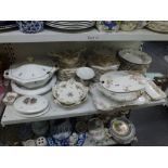 An extensive Limoges Haviland dinner service including tureens and meat plates plus four Limoges