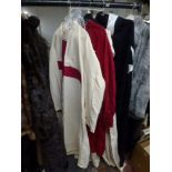 Knights Templar costumes including two cloaks, one black and one ivory with Tove, Kenning &