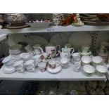 A collection of part tea services including Grafton, Royal Grafton Melrose pattern, Susie Cooper