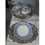 A small quantity of Jockey Club crockery, supplied by Mappin & Webb, in blue and white pottery