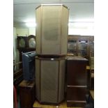 A pair of 1950s wooden cased GEC octagonal FR loudspeakers Cat.No. 1851. [room] FOR DETAILS OF