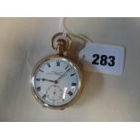 A pocket watch with 1920s Kendal & Dent 17 jewel 4 position adjusted Swiss movement, in a 10 ct