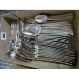 English silver cutlery, Victorian and later, comprising: a mixed Old English pattern service