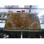 A large Belgian machine-made wool carpet in tones of brown, Apollo pattern [railings] FOR DETAILS OF